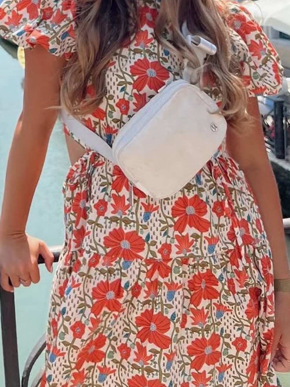 Floral open backed sundress